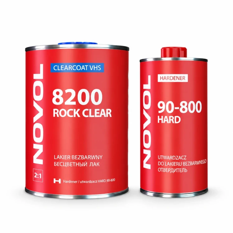 Novol 8200 Rock Clear lakier bezbarwny VHS 2:1 z utwardzaczem 90-800 zestaw