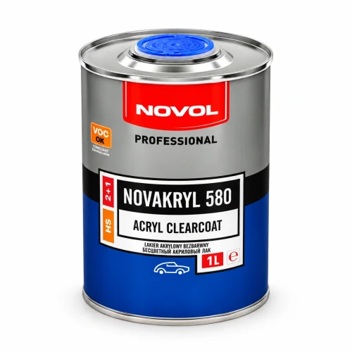 Novol Novakryl 580 lakier bezbarwny akrylowy 2K HS 1 l