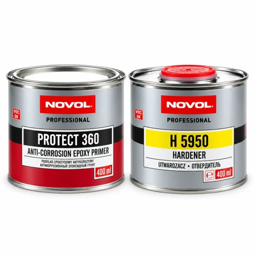NOVOL Protect 360 podkład epoksydowy antykorozyjny 0,8 l zestaw 0,4 l podkładu i 0,4 l utwardzacza H 5950