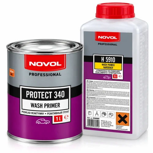 Novol Protect 340 podkład reaktywny Wash Primer 2 l zestaw 1 l podkładu i 1 l utwardzacza H 5910