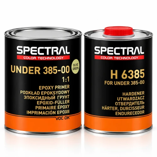 Spectral Under 385-00 podkład epoksydowy 1:1 oliwkowy 0,8 l z utwardzaczem H 6385 0,8 l – zestaw Novol 1,6 l