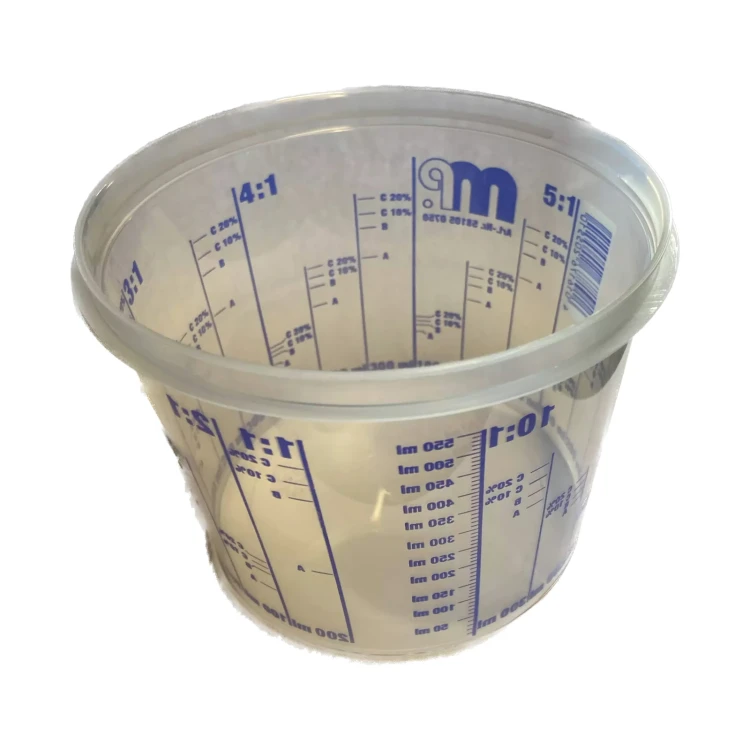 Kubki lakiernicze Mipa 750 ml ze skalą nadrukowaną do 550 ml