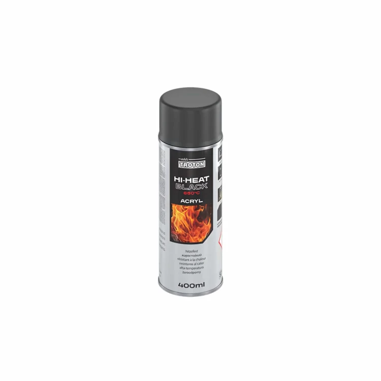 Czarny lakier żaroodporny TROTON HI-HEAT spray 400 ml