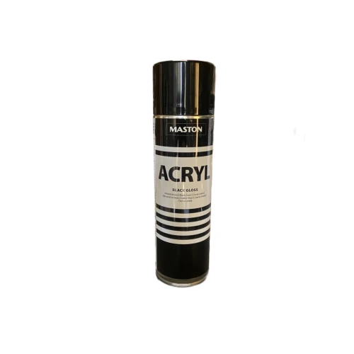 Maston AutoACRYL lakier czarny połysk spray 500 ml