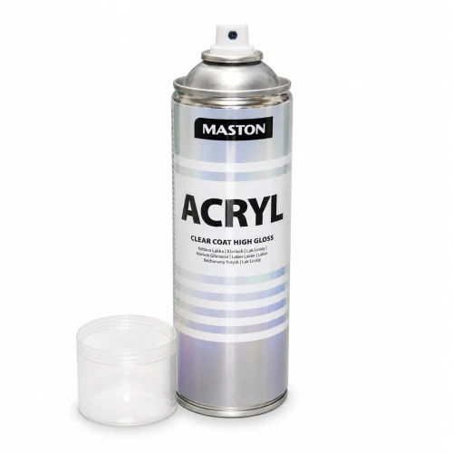 Maston lakier bezbarwny połysk spray 500 ml przód