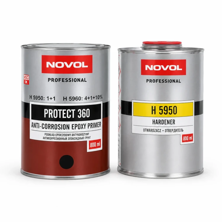 NOVOL Protect 360 czarny podkład epoksydowy z utwardzaczem H5950 zestaw