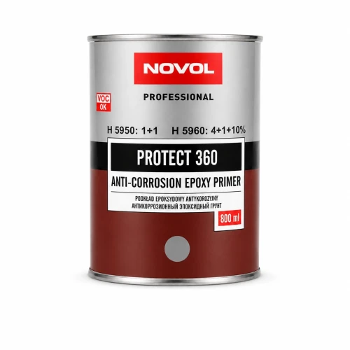 NOVOL Protect 360 szary podkład epoksydowy antykorozyjny 800 ml przód