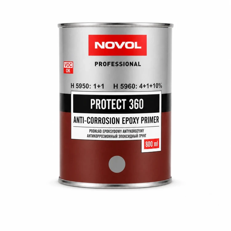 NOVOL Protect 360 szary podkład epoksydowy antykorozyjny 800 ml przód