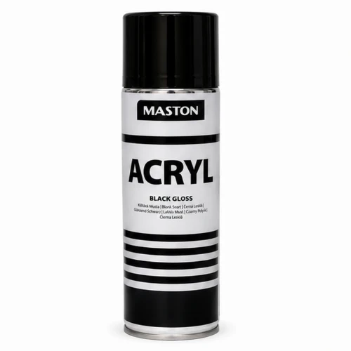 Lakier akrylowy Maston czarny połysk w sprayu 500 ml