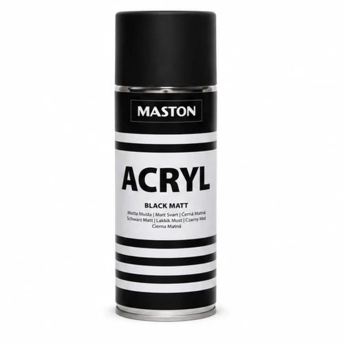 Lakier akrylowy Maston czarny mat w sprayu 500 ml