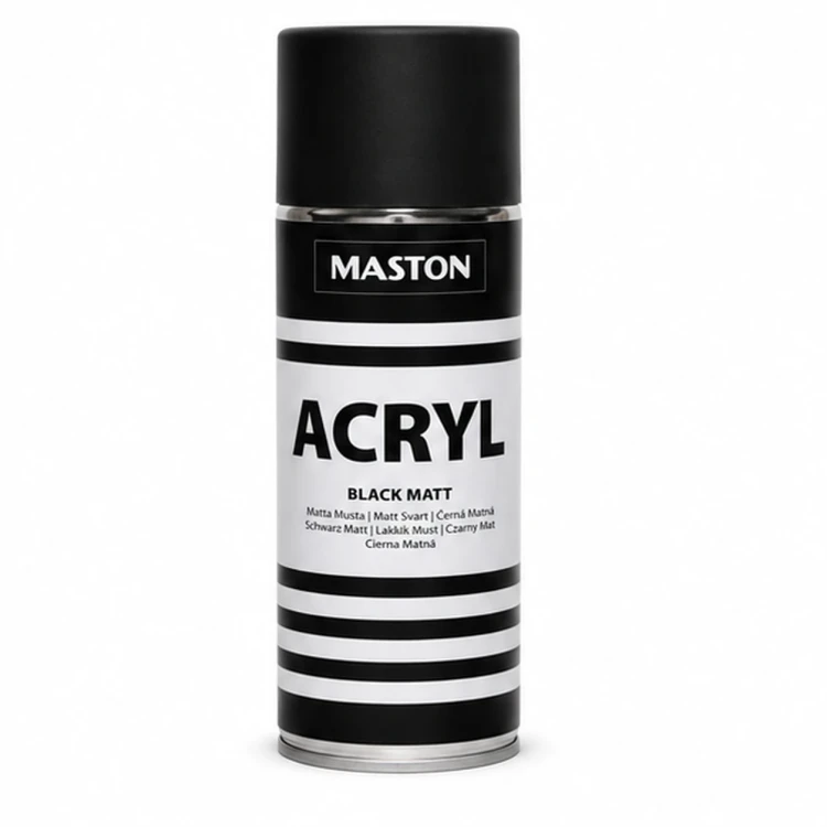 Lakier akrylowy Maston czarny mat w sprayu 500 ml