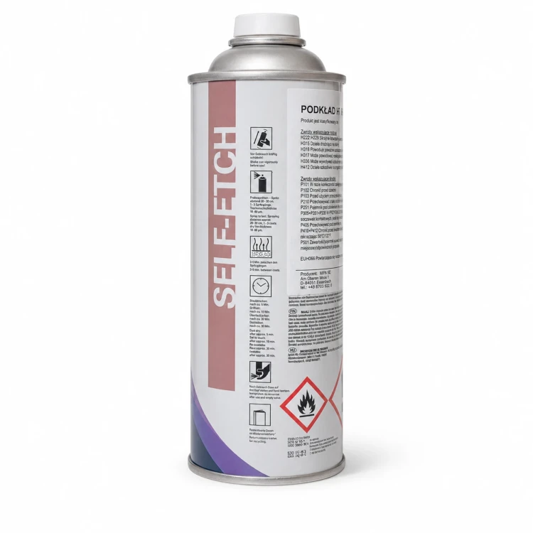 Tył opakowania podkładu Mipa Rapid Primer w sprayu