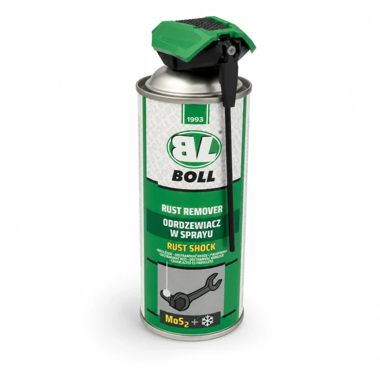 Boll Rust Remover Rust Shock odrdzewiacz w sprayu 400 ml przód opakowania