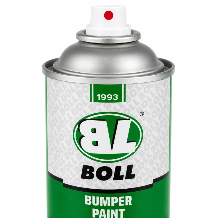 Boll Bumper Paint czarny spray zbliżenie etykiety i dyszy