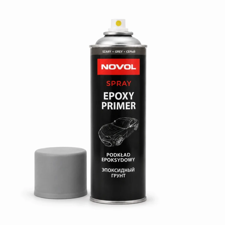Szary podkład epoksydowy Novol Spray Epoxy Primer z nakrętką