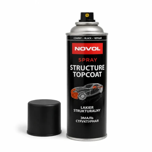 Lakier strukturalny Novol spray czarny 500 ml bez nasadki