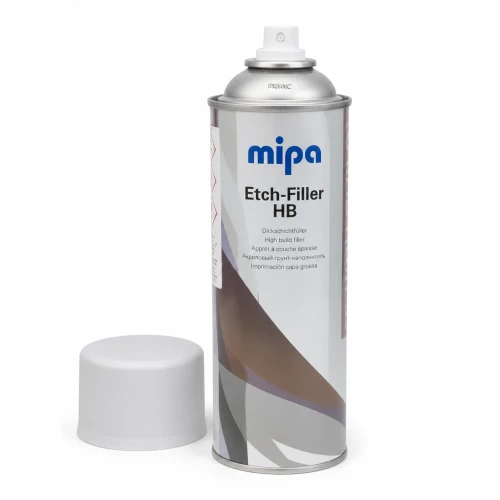 Mipa Etch-Filler HB szary podkład w sprayu z widocznym aplikatorem