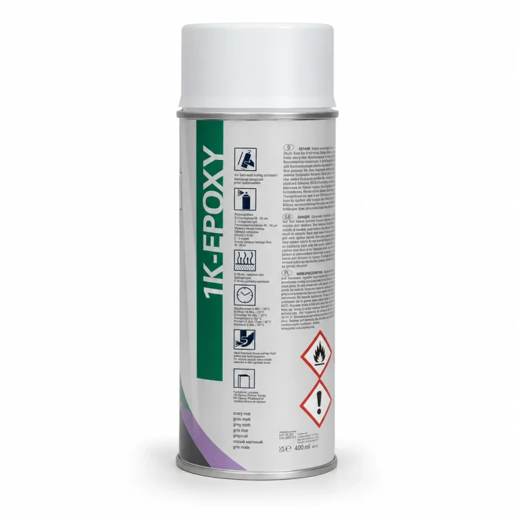 Podkład epoksydowy w sprayu Mipa 1K Epoxy Primer szary mat 400 ml – widok z tyłu