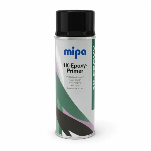 Mipa 1K Epoxy Primer czarny podkład epoksydowy w sprayu 400 ml – widok z przodu