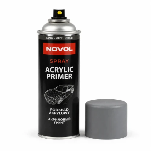 Podkład akrylowy NOVOL Acrylic Primer szary 500 ml z odkrytą dyszą i korkiem