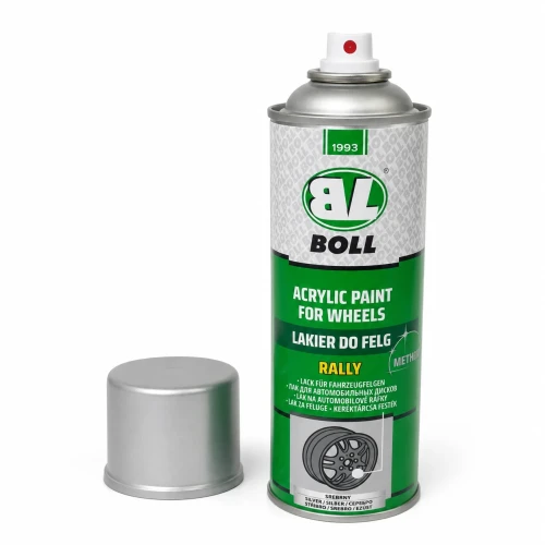 Lakier do felg BOLL Rally srebrny 400 ml z odkrytą dyszą i korkiem