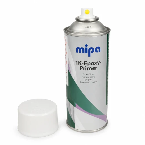 Biały podkład epoksydowy Mipa 1K Epoxy Primer 400 ml z odkrytą dyszą i nakrętką