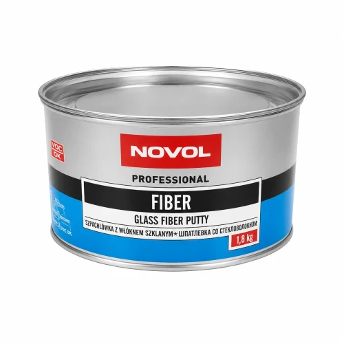 Szpachlówka Novol Fiber 1,8 kg z włóknem szklanym – widok z przodu