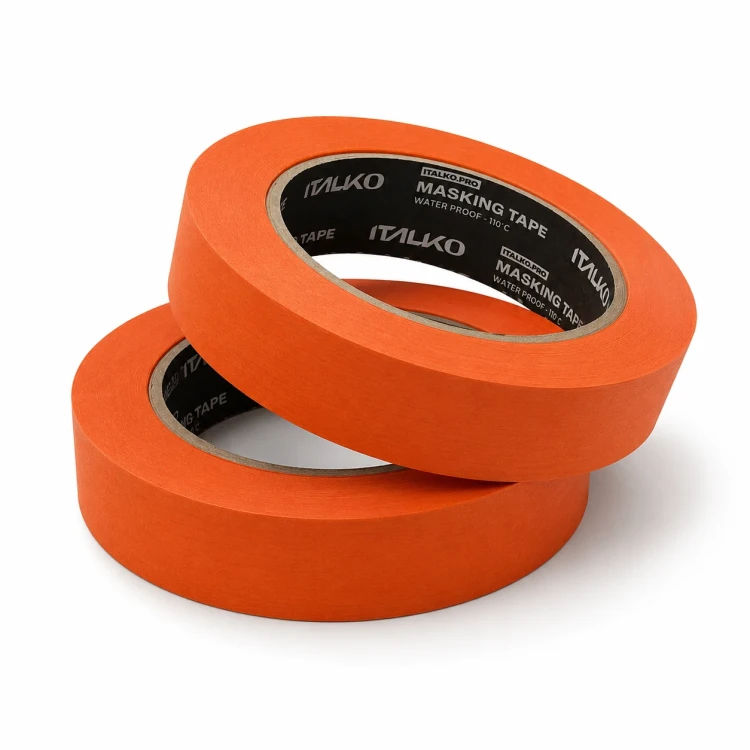 Dwie pomarańczowe taśmy maskujące ITALKO Pro 25 mm