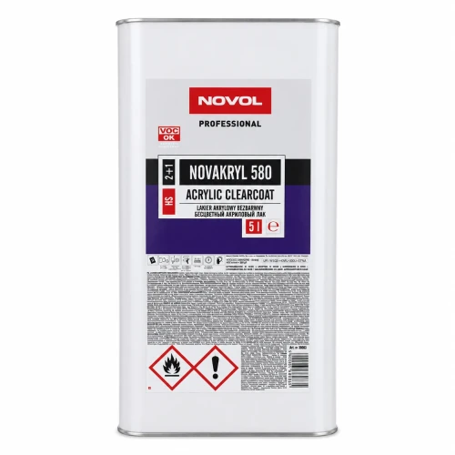 Lakier akrylowy bezbarwny Novol Novakryl 580 HS 5 l