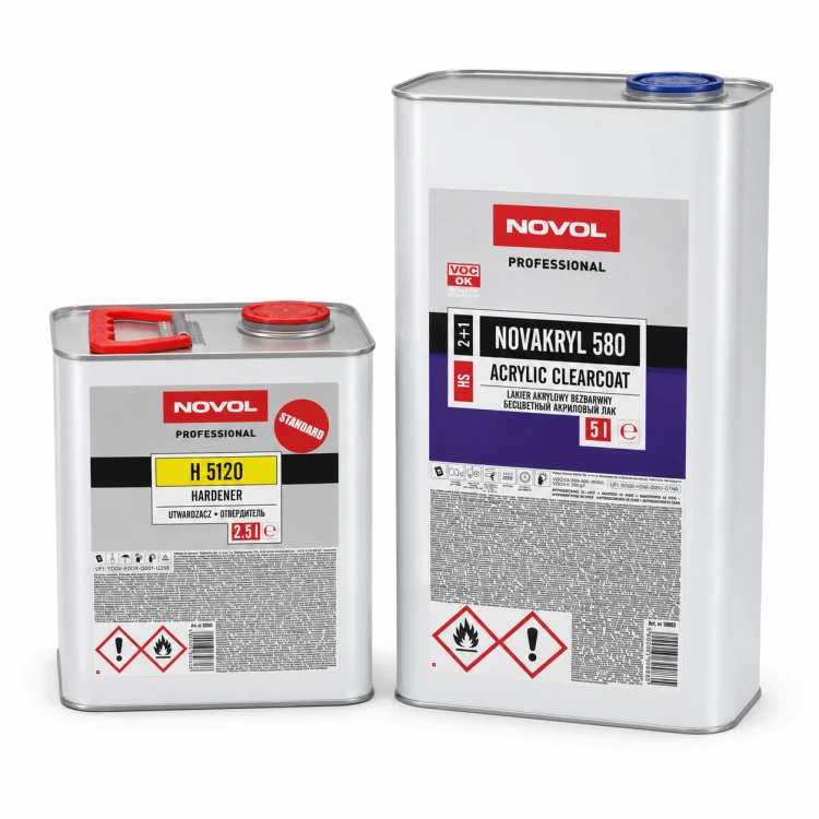 Zestaw Novol Novakryl 580 5 l i utwardzacz H 5120 2,5 l