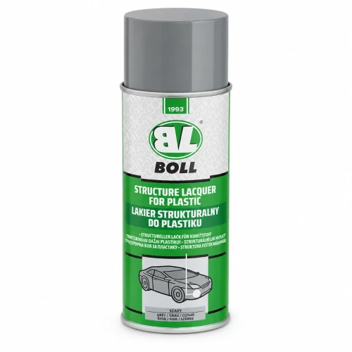 BOLL szary lakier strukturalny do plastiku 400 ml w sprayu z założoną nakrętką
