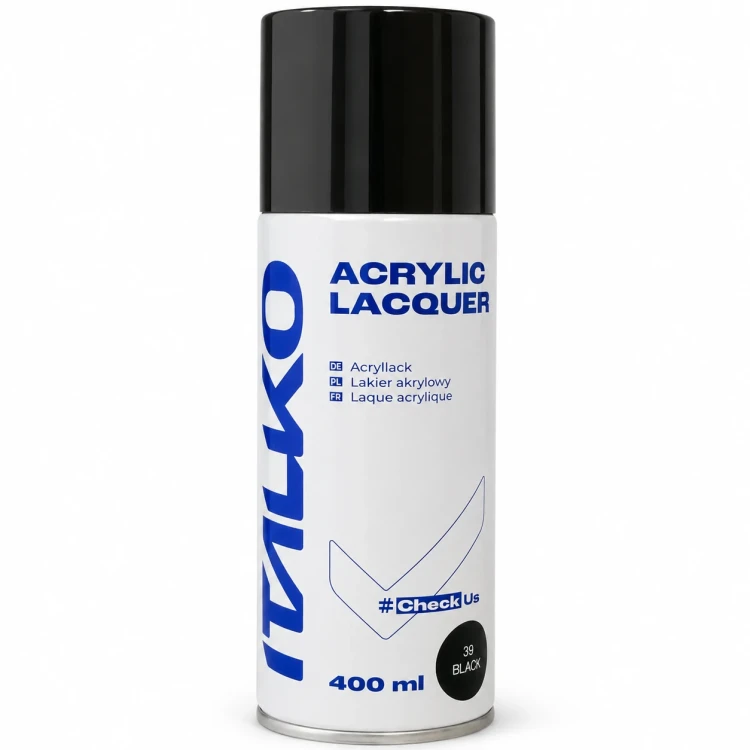 ITALKO lakier akrylowy czarny 39 w sprayu 400 ml