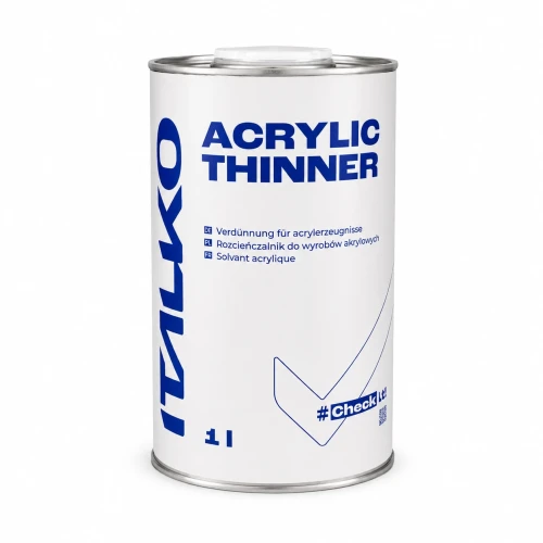 Rozcieńczalnik akrylowy Italko Acrylic Thinner 1 l widok opakowania z przodu