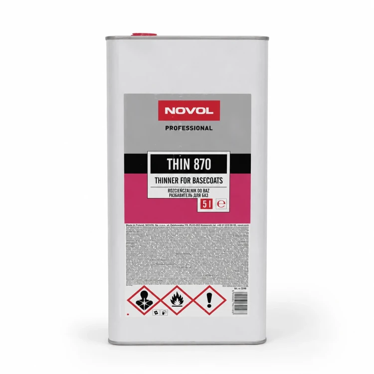 Rozcieńczalnik do baz Novol Thin 870 5 l widok opakowania z przodu