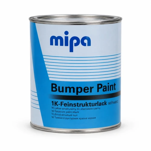 Czarny lakier strukturalny do zderzaków Mipa Bumper Paint 1 l widok opakowania z przodu