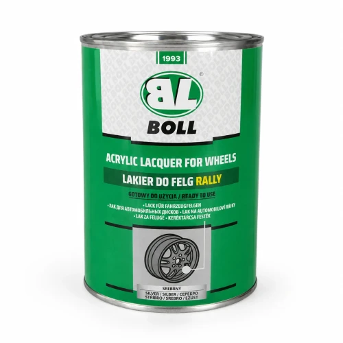 BOLL lakier do felg Rally srebrny – opakowanie produktu na białym tle