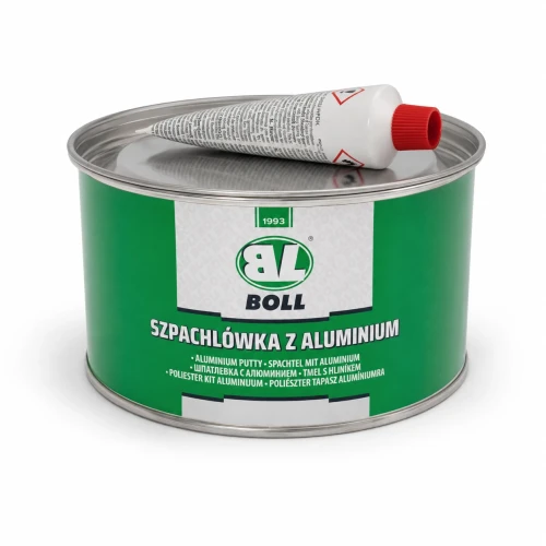BOLL szpachlówka z aluminium z tubką utwardzacza na białym tle