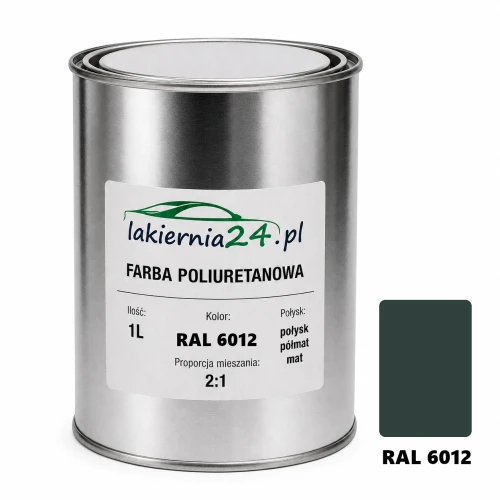Mipa PU 240 farba poliuretanowa 2K 1L RAL 6012 – puszka i próbnik koloru