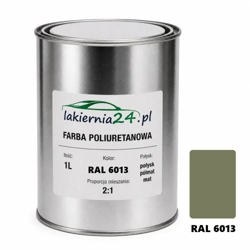 Mipa PU 240 farba poliuretanowa 2K 1L RAL 6013 – puszka i próbnik koloru