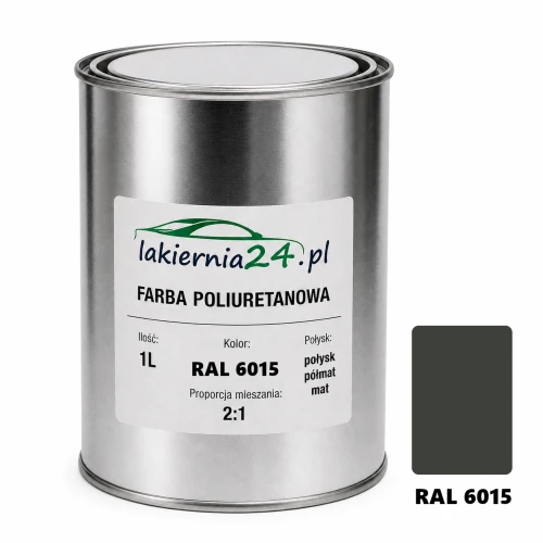 Mipa PU 240 farba poliuretanowa 2K 1L RAL 6015 – puszka i próbnik koloru