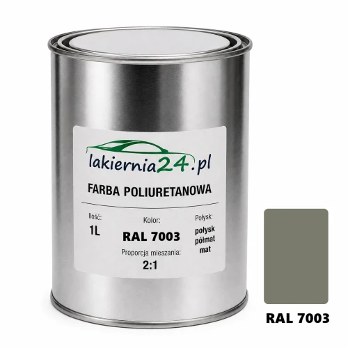 Mipa PU 240 farba poliuretanowa 2K 1L RAL 7003 – puszka i próbnik koloru