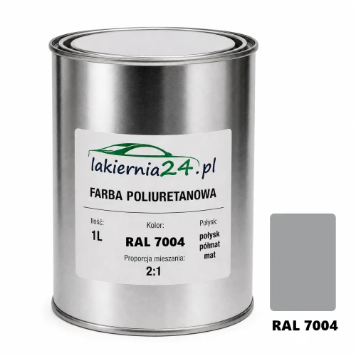 Mipa PU 240 farba poliuretanowa 2K 1L RAL 7004 – puszka i próbnik koloru