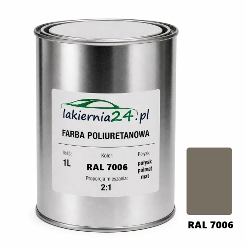 Mipa PU 240 farba poliuretanowa 2K 1L RAL 7006 – puszka i próbnik koloru