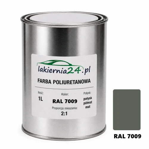 Mipa PU 240 farba poliuretanowa 2K 1L RAL 7009 – puszka i próbnik koloru