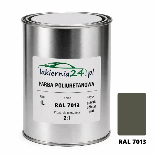 Mipa PU 240 farba poliuretanowa 2K 1L RAL 7013 – puszka i próbnik koloru