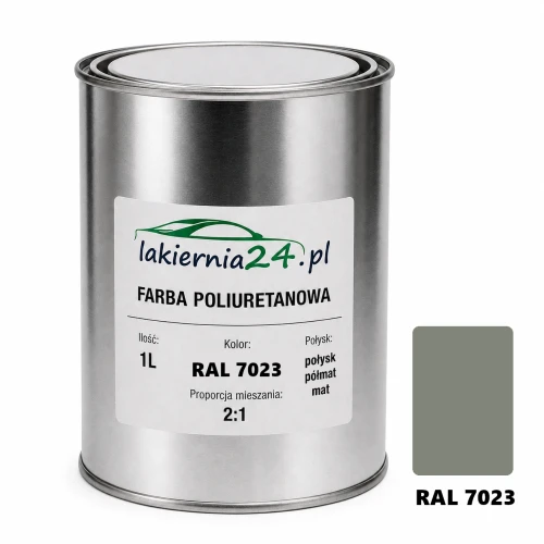 Mipa PU 240 farba poliuretanowa 2K 1L RAL 7023 – puszka i próbnik koloru