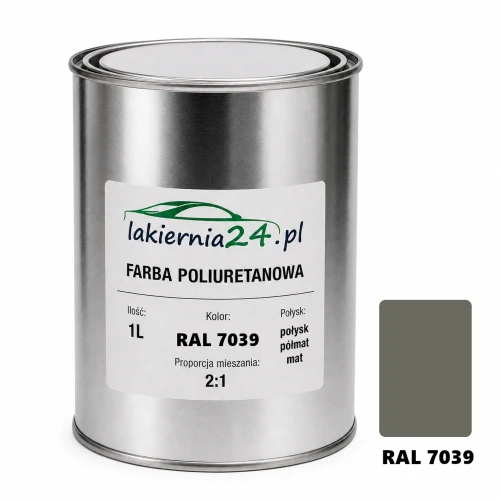 Mipa PU 240 farba poliuretanowa 2K 1L RAL 7039 – puszka i próbnik koloru