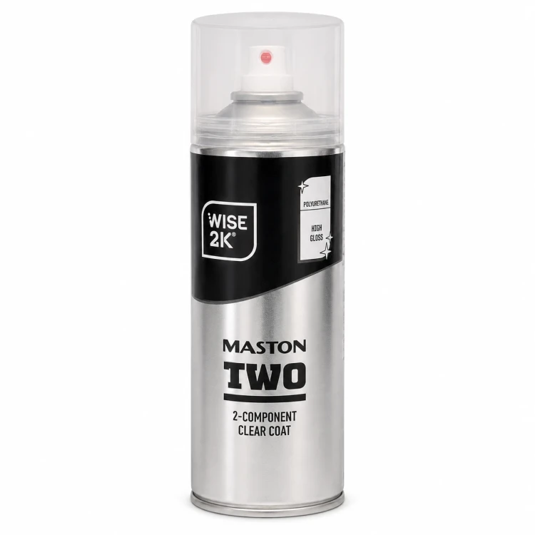Lakier bezbarwny Maston TWO 2K połysk w sprayu z założoną zatyczką