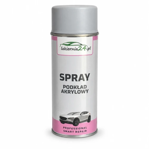 Podkład akrylowy w sprayu Lakiernia24.pl z założoną szarą nasadką